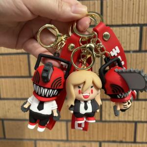 Bandai | Chainsaw Man Denji Pochita Makima Power Anime Accessories PVC Doll Model Bag Keychain Pendant Cute Kawaii Gift