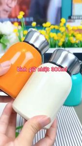 Bình Giữ Nhiệt Inox 300ml Có Quai Xách Móc Khóa Xinh Xắn Tiện Dung Mang Theo Du Lịch