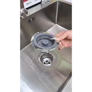 Khay Giỏ Lọc 3 In 1 Ngăn Mùi Hôi Thức Ăn Thừa Bồn Rửa Nhà BếpGiỏ Lọc Rác -AENEA