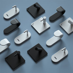 Punch-Free Clothes Hook Strong Adhesive Door Cloak Clothes Rack Wall Load-Bearing Storage Hook Wall-Mounted