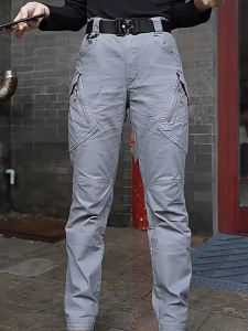 กางเกงคาร์โก้ชาย กางเกงคาร์โก้ กางเกงยุทธวิธี ผ้ายืด ผ้าริปสตอปกันน้ำ มีช่องกระเป๋าหลายช่อง กางเกงยุทธวิธีผู้ชาย