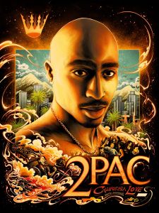 KAYOU | 5D Tự Làm Tranh Gắn Đá Tupac Shakur Ca Sĩ Hip Hop Rapper Khảm Thêu Chữ Thập Pha Lê Nghệ Thuật Trang Trí Nhà