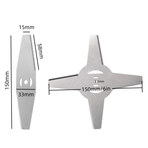 1/8PCS 2/4T Alloy Mower Saw Blades Grass Trimmer Head  6Inches For Grass Cutter Head Replacement