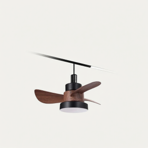 Magnetic Track Design No Main Lamp Mid Century Modern Simple Dining Room Pendant Fan Light 48V