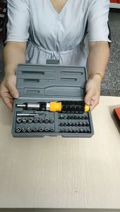 41 in 1 Screwdriver Set Bit Socket Set Spanar Set Toolbox Rachet Screw Tool Repair Kit Assembly Alat Skru Set Alatan Membaiki Kotak Peralatan 41pcs Sleeve Screwdriver Spanner Socket Set Rachet Wrench 多功能螺丝刀套装