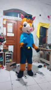 Kostum maskot badut kancil (Lapas Tasik) anak dan dewasa setelan lucu