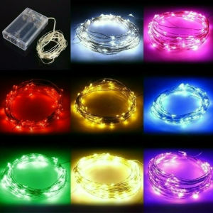 ไฟประดับสายไฟ LED แบบสายทองแดง ใช้พลังงานจากแบตเตอรี่ สำหรับตกแต่งห้องนอน สวน งานปาร์ตี้ คริสต์มาส งานแต่งงาน