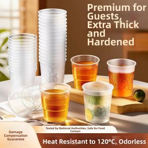 MUHONGYU | Heat Resistant Reinforced Disposable Cups 50 Units