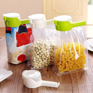 Food Preserving Bag Closure Clip Oat Dispense Spout Snack Bag Clip Moisture Seal Clip Fresh Keeping Sealer Clamp Kitchen Gadget