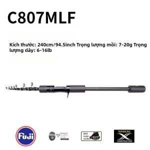 fishingfans | Cần Câu Telescop FISHINGFANS Hướng Dẫn FUJI O Trọng Lượng Trung Bình ML Chất Liệu Carbon Du Lịch Câu Tay Quay Câu Lure Dùng Cho Hồ Sông Đập.
