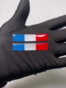 2 X 3D Domed Silicone Stickers Decals France National French Flag Car Motorcycle Helmet F 8