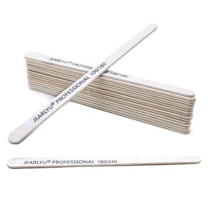 10/50Pcs Strong Thick Wood Nail File Grit 100 180 240 Lima Buffer Manicure File Wooden Sanding Polishing Emery Board Accessory
