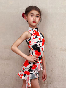 conny | Latin Dance Costume Dress Sleeveless Qipao Style