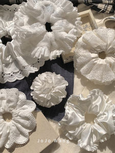 White Lace Hair Ties Women High Elasticity Hair Bands Fashionable Hair Accessories Original Design  out New Trend