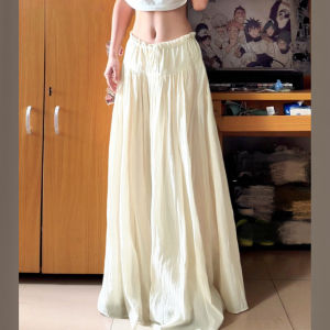 YISOF | Lazy Style White Wrinkled Wide Leg Casual Pants Female Summer Slimming