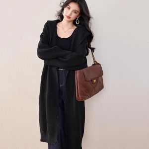 puella | Style Loose Fitting Mid-Length Knit Sweater Jacket