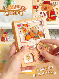 Creative Quiet Book Notebook for Bé Gáis Elementary School Students Toy Claw Machine Mini Egg Twisting Notebook Cute Cartoon Cover