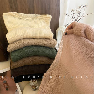 Mid Length Long Length Knitwear Womens Thin Spring and Autumn Inner Wear Loose Outer Wear Underwear Sweater Winter Long Sleeve Top Idle Style