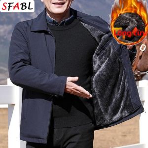 Áo Khoác Mùa Đông Ấm Áp Nam Cao Cấp Lót Dày Kiểu Parka Áo Khoác Ngoài Thường Ngày Công Sở Áo Khoác Mùa Đông Nam Màu Đen Xanh Đậm Size L XL XXL 3XL