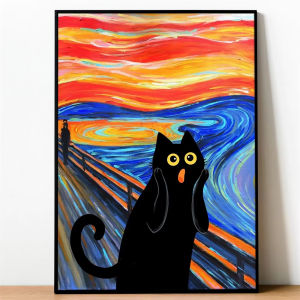 Retro Funny Animal The Scream Parody Artwork Jigsaw Puzzle 500/1000/1200/2000PCS Stress Relief Puzzle Wall Art Decor Gift