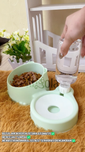 Angola Tempat Makan & Minum Hewan Peliharaan M70 Pet Feeder 2IN1 Otomatis Kucing Anjing