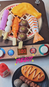 Đồ Chơi Nấu Ăn Bếp Hấp Nướng Bằng Nhựa Chạy Pin Có Hiệu Ứng Bóc Khói Kèm Nhiều Thực Phẩm Cho Con Nhập Vai Hấp Thức Shopcuabebb