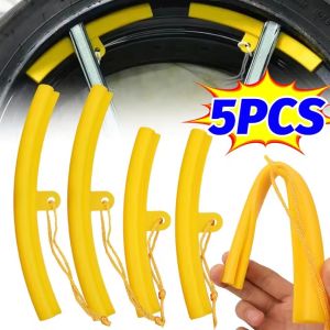 5x Car Wheel Rim Protector Covers Universal Auto Truck Tire Steel Ring Anti-Scratch Guards Wear Resistance Auxiliary Repair Tools