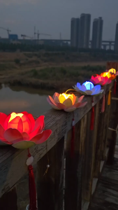 Lampion Lotus Imlek Premium Lampion LED Gantung & Tangan untuk Dekorasi Festival Oriental