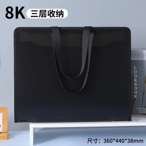 Art Student Drawing Paper Storage Bag Portable Painting Album Watercolor Poster A3 File Folder A4 Paper Certificate Storage Bag