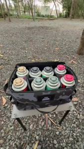 Four-color Long Gas Tank Protective Cover Caps Outdoor CB Tank Cassette Gas Tank Dust Cover Leak-proof Protective Cover Lids