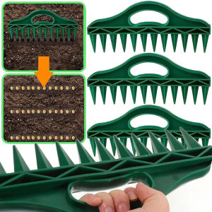 ที่กั้นดินสำหรับปลูกที่ขุดด้วยมือ12หลุมช่วยในการปลูกเครื่องมือมือถือด้วยมือกันน้ำช่วยในการทำสวนเครื่องมือดินคลายคลายได้อย่างมีประสิทธิภาพ