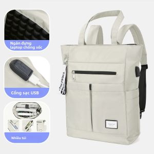 Tigernu Ba Lô Nữ 14-15.6 Inch Dung Tích Laptop Thời Trang Túi Đeo Vai Bé Gái Túi Tote Du Lịch Có Khóa Kéo Chất Liệu Oxford