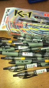 Pulpen Gel KENKO K-1 Retractable Hitam/ PCS