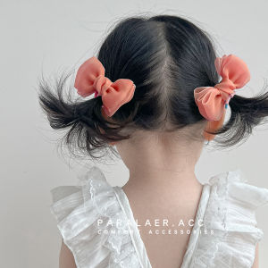 Papalar Baby Hair Ties 2023 New Style Childrens Hair Accessories Satin Butterfly Knot Girls Hair Bands Cute Pigtails Elastic Bands
