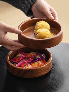 Hộp Đựng Trái Cây Hình Vuông Bằng Gỗ Óc Chó Phong Cách Nhật Bản Hộp Đựng Hạt Khô Bằng Gỗ Nguyên Khối Hộp Đựng Đồ Ăn Nhẹ Gia Đình Hộp Đựng Hạt Có Thể Xếp Chồng