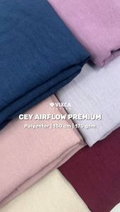 [PER 05 M] Kain Bahan CEY Airflow Premium Lebar 150 cm Crinkle Cringkel Crinckle Krinkle Stretch Polos Polosan ECER 1/2 METER METERAN 50 CM CENTIMETER