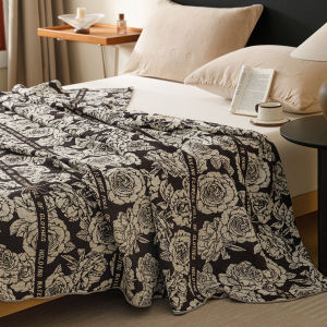 NAIYOUCHENG | Retro Mellard Pure Cotton Muslin Towel Blanket