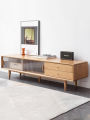 Solid Oak Wood TV Cabinet Modern Minimalist Nordic Style Living Room Television Storage Furniture for Adults in All Cities. 