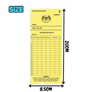 【1PACK=100PCS ! ! !】Yellow Punch Card With Logo / Time Recorder Card