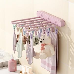 Puncture Free Wall Mounted Folding Rotating Multi-functional Clothes Hanger