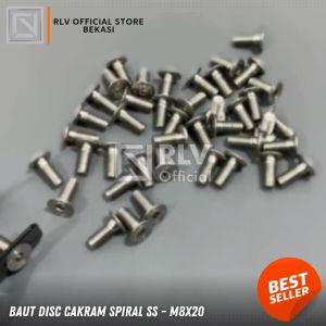 Baut Disc Cakram Piringan Chrome Drat 12 Model Spiral Stenlis Universal