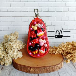Dompet STNK minnie mouse bling bling | Dompet kunci mobil/motor