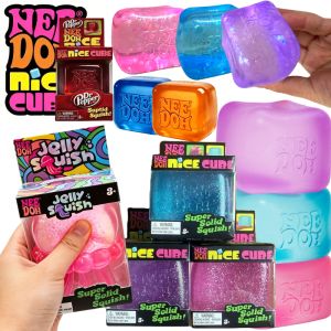 Schylling Needoh Nice Cube Sensory Fidget Toy Stress Relief Squishy Squeeze Cube Anti-Anxiety Focus Toy for Adults ADHD Autism