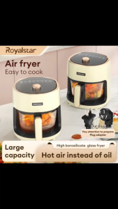 Royalstar 3.5L Air Fryer Oil-Free Healthy Cooking Adjustable Temperature Fast Hot Air Circulation Cooker