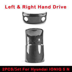 2PC Car Interior Rear Air Vent Decorative Frame Cover Carbon Fiber Style ABS Material for Hyundai IONIQ 5 N 2025 Trim Accessoriy