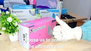 Supreme Powder Free Latex Gloves 100 Pcs Premium Latex Disposable Gloves Powder Free Supreme Durability