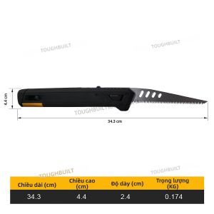 TOUGHBUILT | Cưa Tay Gấp Đa Năng 5-Trong-1 Chính Hãng