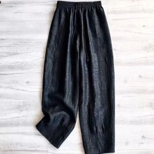 Spring Summer Loose Silk Imitation Crack Pattern Mens Casual Pants Harlan Thin Straight Leg Trousers Fashionable Urban Style