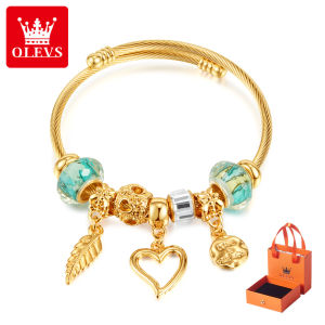 OLEVS European and American fashion womens bracelet love pendant geometric accessories light luxury bracelet