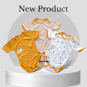 3 pcs / 6 pcs Jumper Bayi Baru Lahir Seri kubus bayi newborn 0-6 bulan